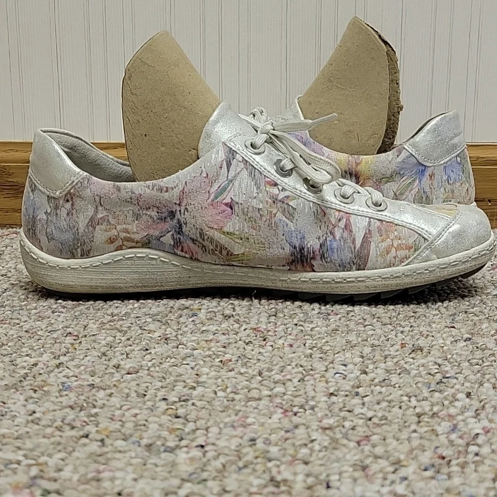 Remonte Liv2 In Ice/Multiflower Soft Insole Sneakers, Women's 40 (8.5)